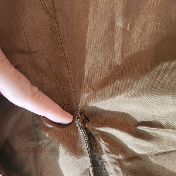 Vintage Tailored Classics Levis Mens 44L Brown Tweed Wool Sports Coat Elbow FLAW - Picture 11 of 13